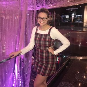 WildFable Plaid Flannel Fitted Dress - M